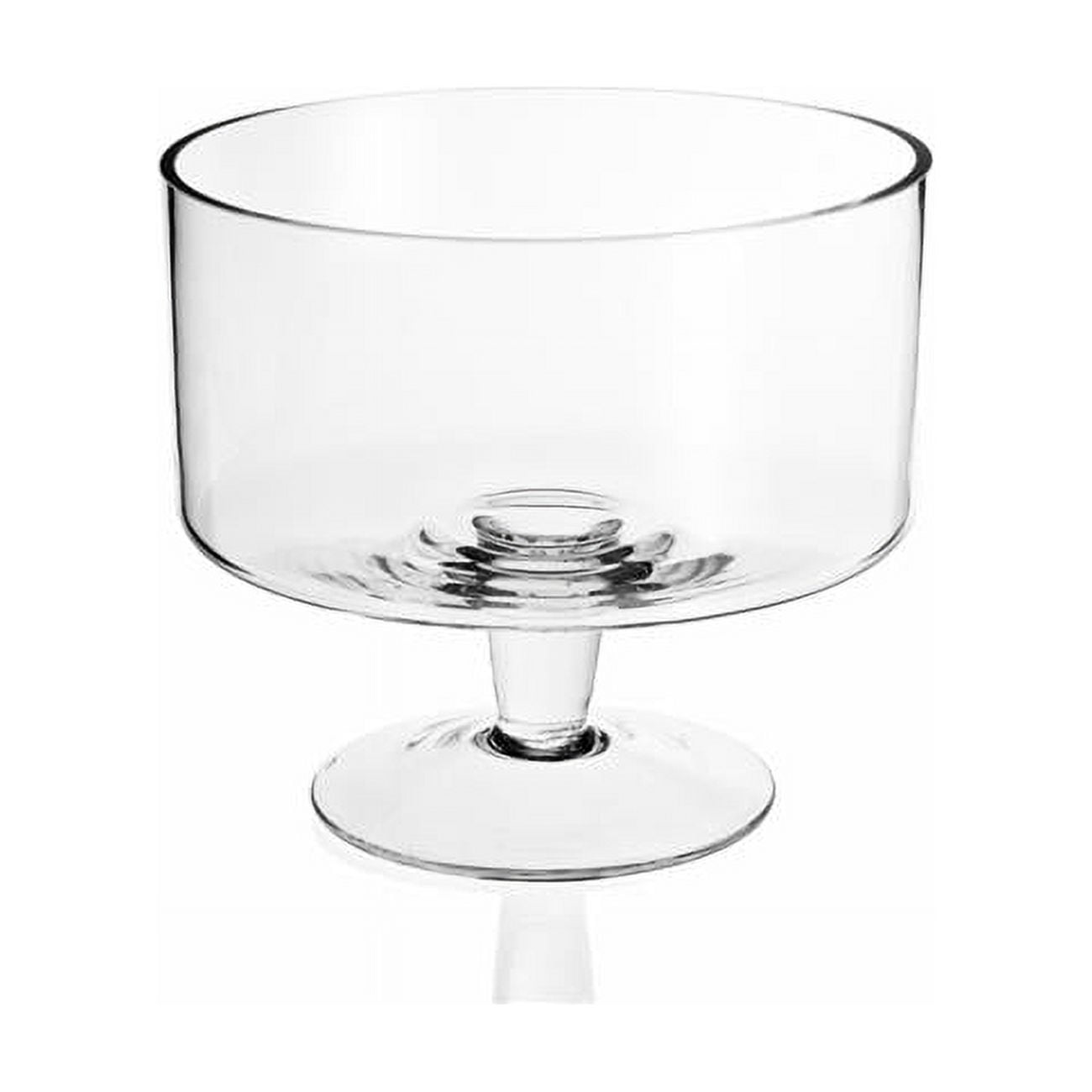 9 in. Mouth Blown Trifle Glass Bowl