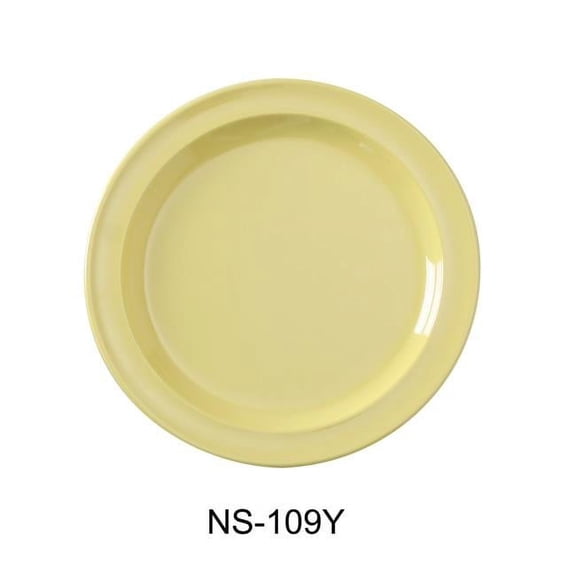 9 in. Nessico Round Dinner Plate, Yellow - Pack of 24