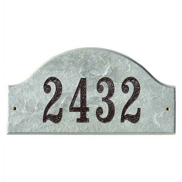 9 in. Ridgecrest Arch Quartzite Stone Color Solid Granite Address Plaque