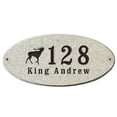 thumbnail image 1 of 9 in. Rockport Oval in Sand Granite Polished Stone Color LOGO Plaque, 1 of 1