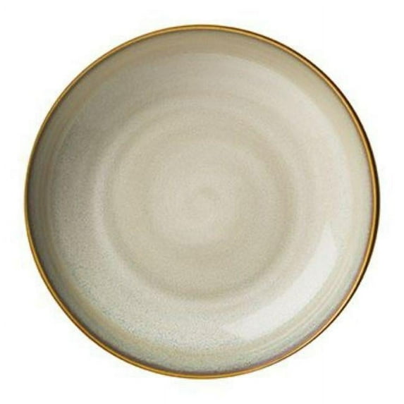 9 in. Rustic Sama Porcelain Round Deep Coupe Plate White