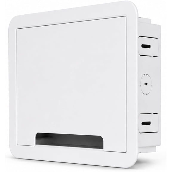 9" in-Wall Media Box Recessed Outlet Box Cable Management Structured Media Enclosure Compatible with Streaming Media Players WiFi-Friendly TV Cable Organizer with Wall Installation