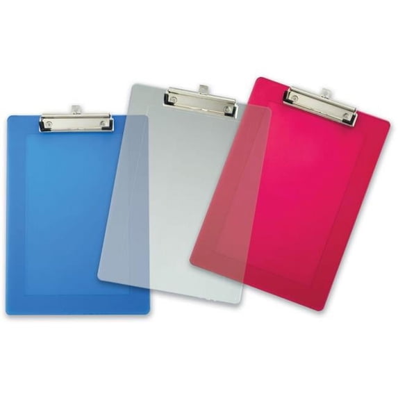 9 in. X 12.5 in. Assorted Plastic Clipboard