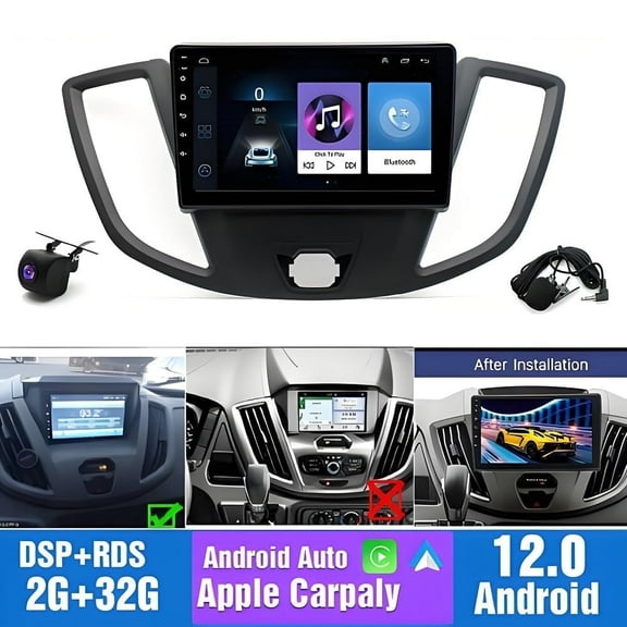 9 inch Android Car Stereo with GPS for Ford Transit 2013-2019 Navigation Multimedia Player Car Stereo with Navigation CarPlay DSP Auto Audio