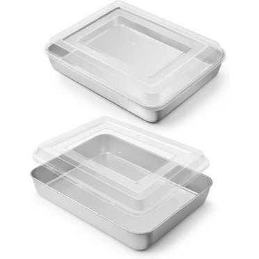 Baking Cake Pans Nonstick Cake Containers Rectangle Piece of Cake