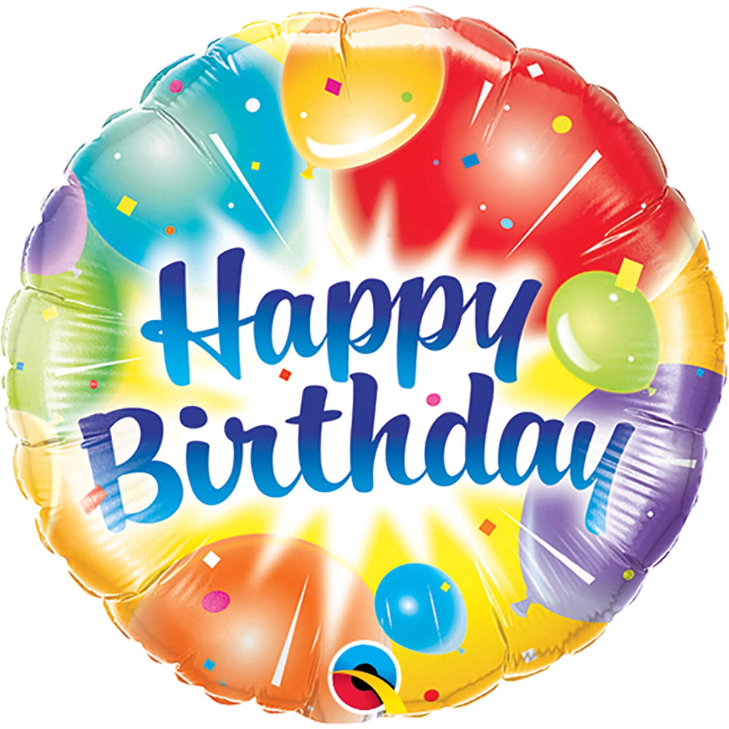 9 inch Birthday Balloons Ablaze Blue (Air-Fill Only) Foil Mylar Balloon ...
