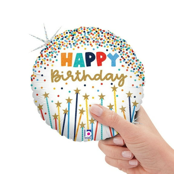 9 inch Birthday Star Candles Mini Shape (Air-Fill Only) Foil Mylar Balloon - Party Supplies Decorations
