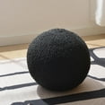 thumbnail image 1 of 9 inch Boucle Ball Throw Pillow Nordic Round Toss Pillow Detachable Sphere Shaped Decorative Pillow for Couch, Sofa, Bedroom (Black, 9 inch), 1 of 8
