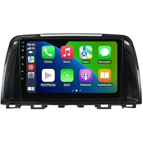 Car Stereo Head Unit with 4+64G, Android 15, 9-inch, Quad Core | Carplay, Android Auto, Bluetooth, WiFi, SWC, DSP | Fit for Mazda 6 GL GJ, 2012-2017