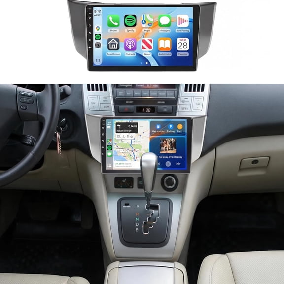 9-inch Car Stereo Radio for Lexus RX300 RX330 RX350 RX400H 2003-2009(Base Mid High Trim Levels)Android 15 GPS Navigation Head Unit 4+64G with Carplay and Android Auto WiFi Bluetooth SWC DSP FM/RDS