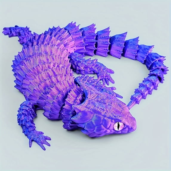 9 inch Large 3D Printed Lizard Model, Hinged 3D Printed Animals, 3D ...