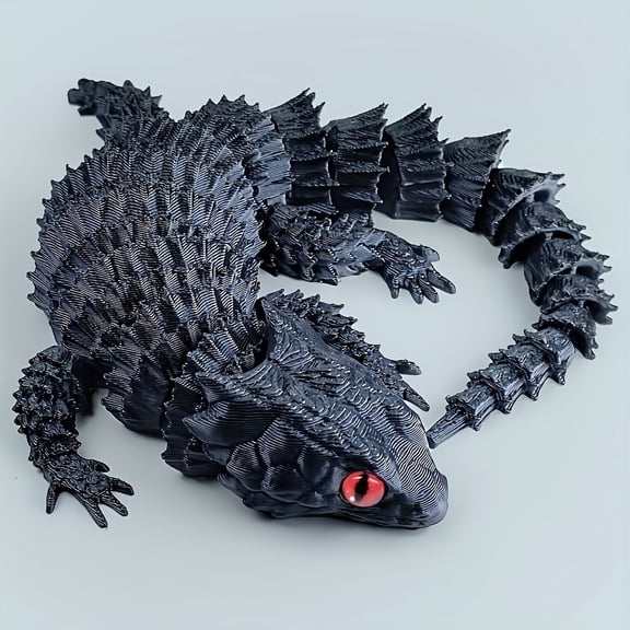 9 inch Large 3D Printed Lizard Model, Hinged 3D Printed Animals, 3D Printed Toys with Movable Joints, Fidget ADHD Gift Toys Executive Desk Décor and Festival Collectible Figures