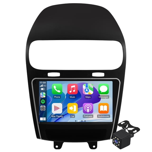 9-inch Linux Car Stereo for Dodge Journey Fiat Freemont 2012-2014 IPS Touchscreen Screen Car Radio with Carplay & Android Auto Support Aftermaket Camera FM Bluetooth SWC