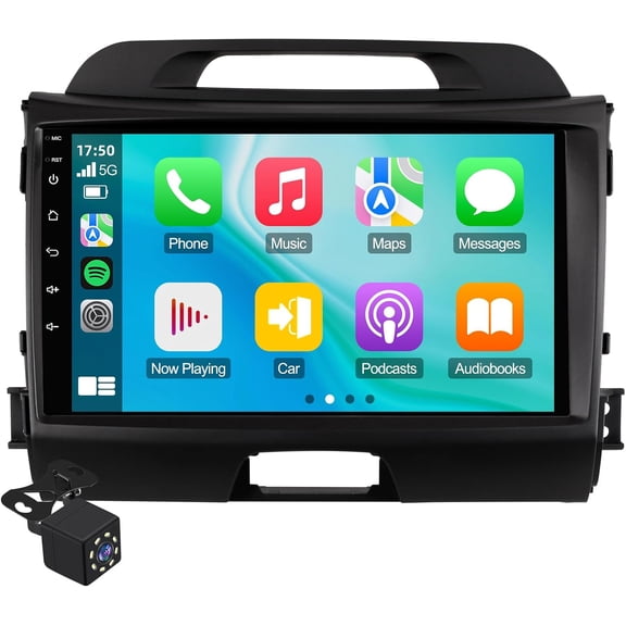 9-inch Linux Car Stereo for KIA Sportage 2010-2016 IPS Touchscreen Screen Car Radio with Carplay & Android Auto Support Aftermaket Camera FM Bluetooth SWC