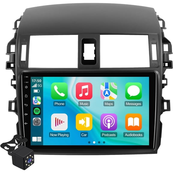 9-inch Linux Car Stereo for Toyota Corolla 2009-2013 (with Air Outlet) IPS Touchscreen Screen Car Radio with Carplay & Android Auto Support Aftermaket Camera FM Bluetooth SWC