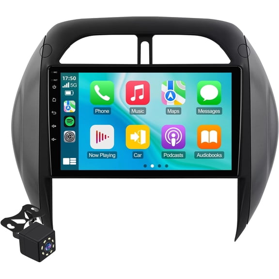 9-inch Linux Car Stereo for Toyota RAV4 2003-2005 IPS Touchscreen Screen Car Radio with Carplay & Android Auto Support Aftermaket Camera FM Bluetooth SWC