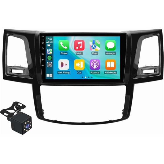 9-inch Linux Car Stereo for Toyota Hilux 2005-2014 IPS Touchscreen Screen Car Radio with Carplay & Android Auto