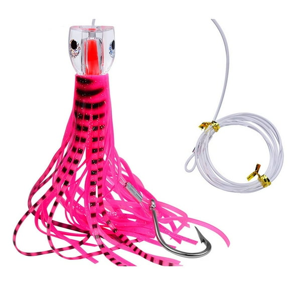 9 inch Octopus Skirt Bait Trolling Lure with water hole for Deep Sea Fishing Tackle