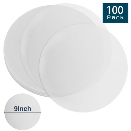 9 inch Parchment Paper, Round Parchment Paper for Baking, for Toaster Oven, Microwave, 100pcs