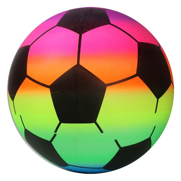 9-inch Printed Football Basketball Rainbow Ball Color Inflatable Leather Ball H0