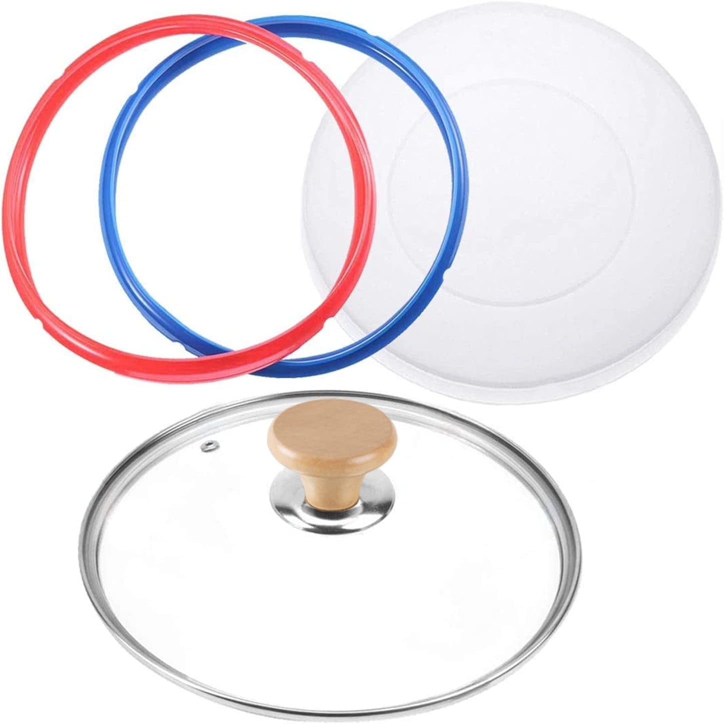OYSIR Tempered Glass Lid and Silicone Accessory Set for Pressure Cookers