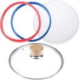 thumbnail image 1 of 9 inch Tempered Glass Lid for Instant Pot 6 Quart, Silicone Lid Silicone Cover for Instant Pot 6 Quart, Silicone Sealing Rings for Instant Pot 5 qt or 6 qt (2 Pack), Set of 4 Instant Pot Accessories, 1 of 7