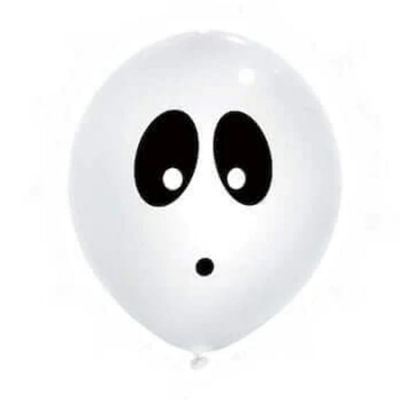 9 inch Unique Ghost Led Light Up Balloon (3 Pk) Latex Balloons (3 Pack) - Party Supplies Decorations