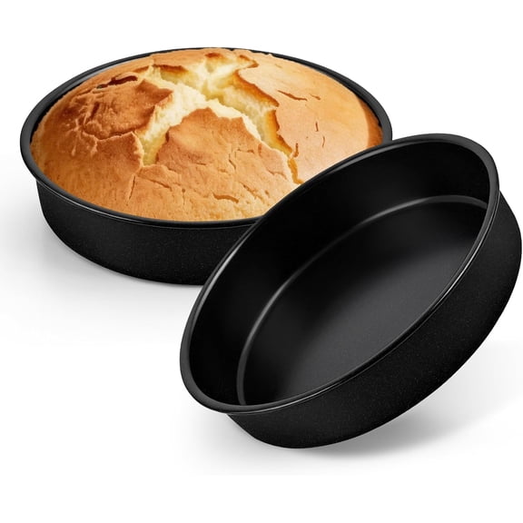 9-inch cake pan 2-piece set, 2 non-stick round cake baking pan, stainless steel crushed layer cake jar baking pan, for cooking, healthy and strong, oven and dishwasher safe