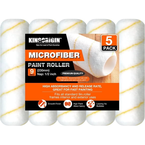 9-inch microfiber paint roller sleeve, 1/2