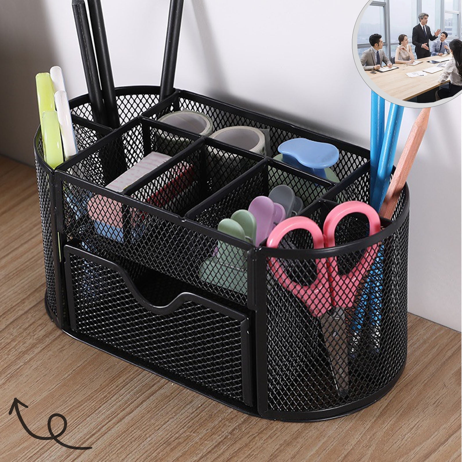 9mesh Pen Possessor With Drawers And Compartments For Storing
