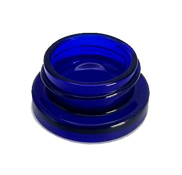 9 ml - Cobalt Blue Jar - Child Resistant Black Lid - 25 Pack
