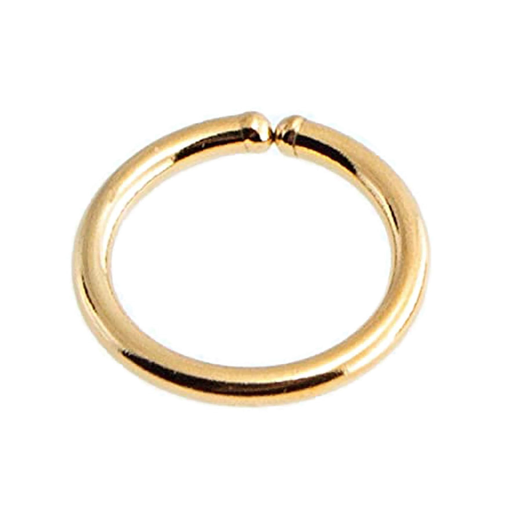 9 mm 18 GA 14K Gold Filled Snug Fitting Nose Open Ring Hoop Huggie