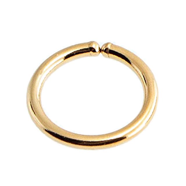9 mm 18 GA 14K Gold Filled Snug Fitting Nose Open Ring Hoop Huggie