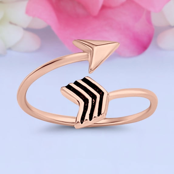 9 mm Arrow Toe Band Ring 925 Sterling Silver Thin Adjustable Stylish Rings For Women