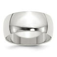 thumbnail image 1 of 9 mm Sterling Silver Half-Round Band, Polished - Size 4.5, 1 of 1