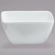 9 oz Botticelli Square Bright White Porcelain Low Bowl