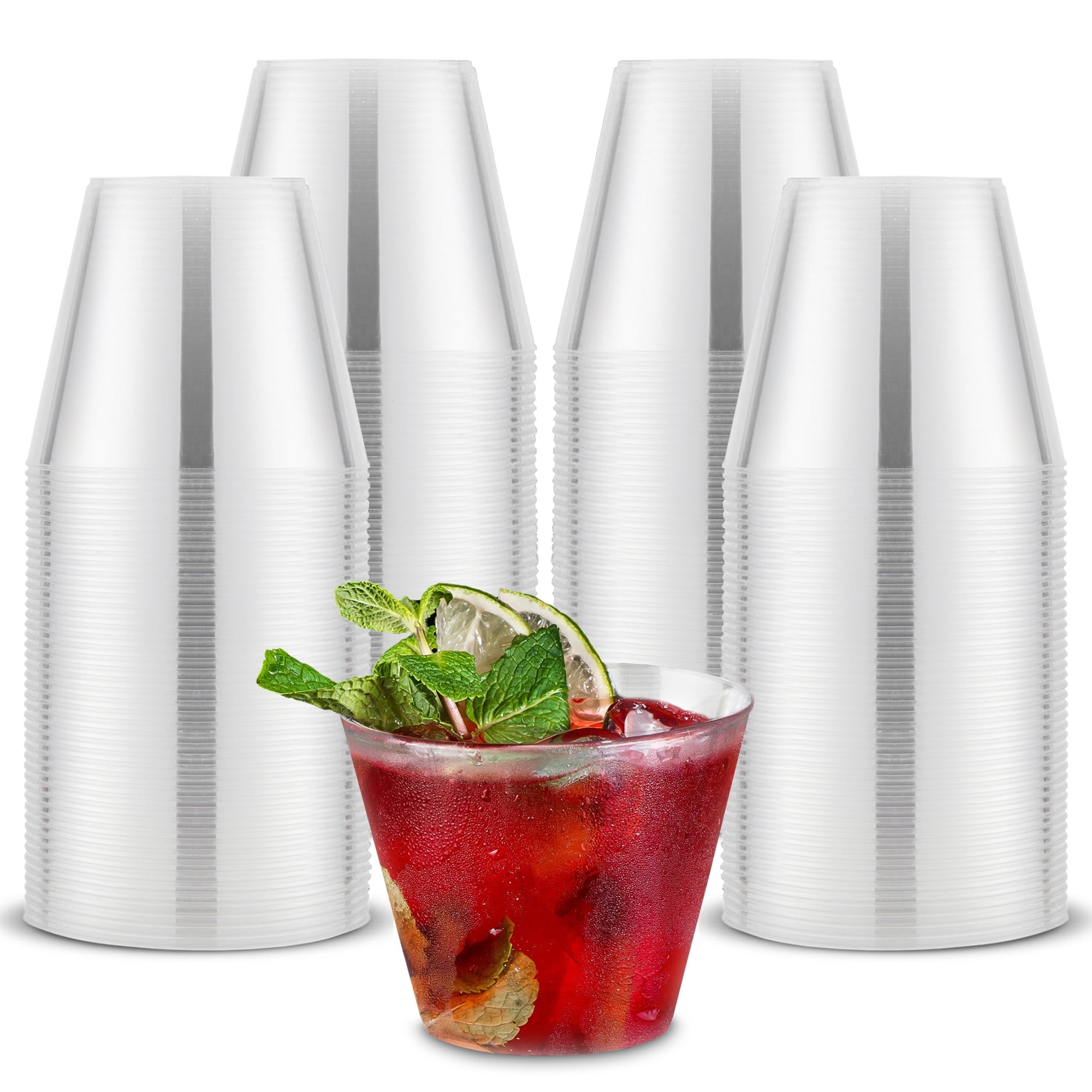 Stock Your Home 9 oz Clear Disposable Plastic Cups 200 Pack Elegant Tumblers  for Parties Weddings Holidays - Walmart.com