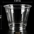 thumbnail image 1 of 9 oz. Clear Disposable Plastic Cups Classic Clear Disposable Plastic Wine Cups - Party Drinking Cups, 1 of 8