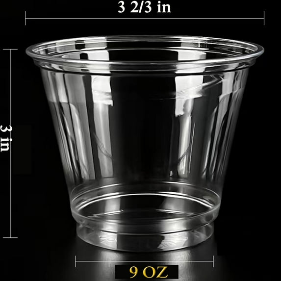 9 oz. Clear Disposable Plastic Cups Classic Clear Disposable Plastic Wine Cups - Party Drinking Cups