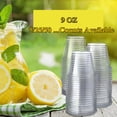 thumbnail image 1 of 9 oz Clear Plastic CupsVarious Counts Available, 9 Ounce Disposable Plastic Drinking Cups, Crystal Clear PET Plastic Cups for Parties, Wedding, Christmas Day, 1 of 8
