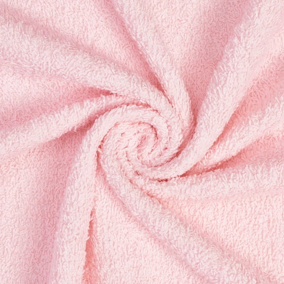 9 oz Cotton Terry Cloth Hypoallergenic 44/45" Fabric By The Yard - Pink (1 Yard)