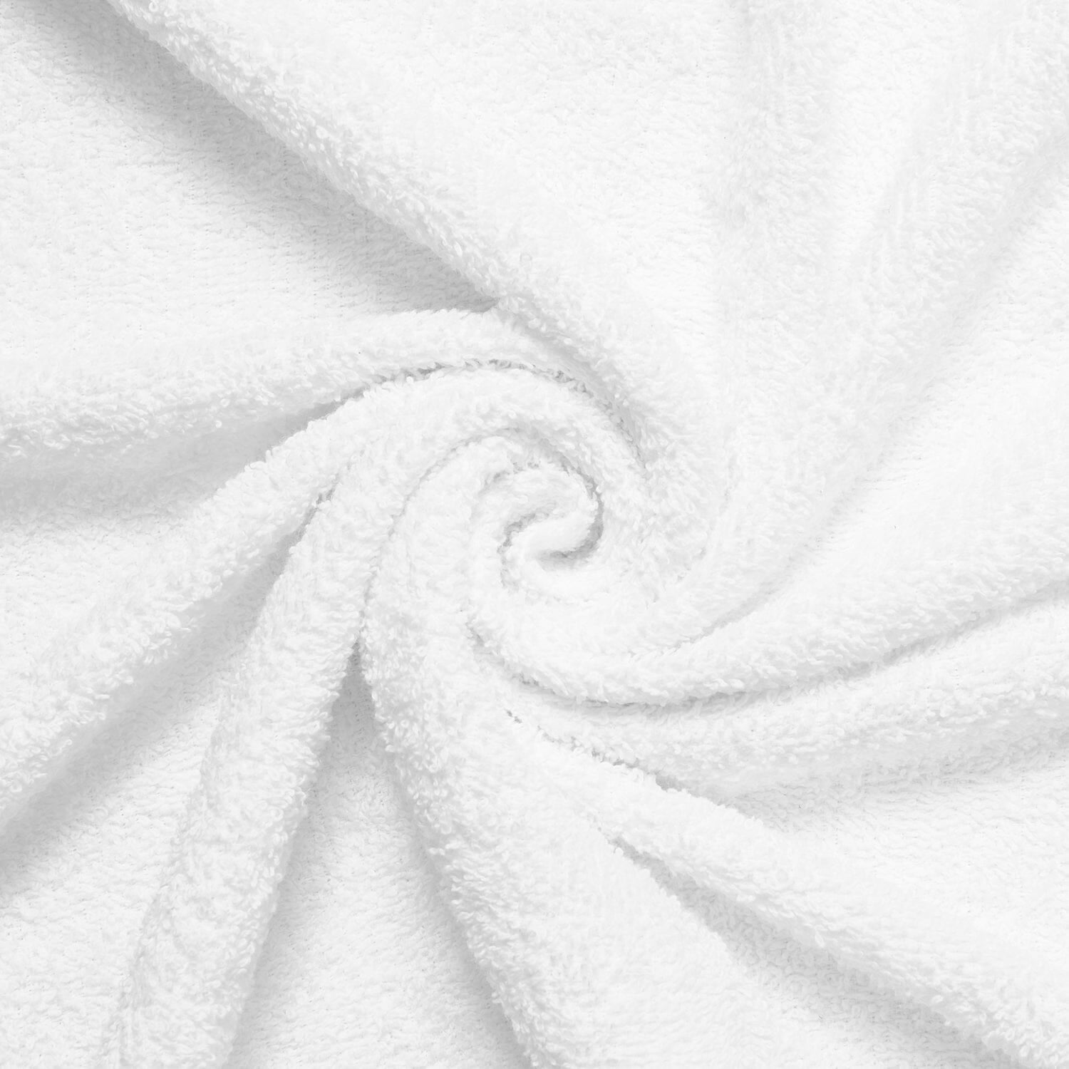 9 oz Cotton Terry Cloth Hypoallergenic 44/45" Fabric By The Yard - White (5 Yards)