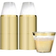 thumbnail image 1 of 9 oz Gold-Rim Disposable Plastic Cups (100 Pack) Elegant Tumblers Glasses for Parties, Weddings, Holidays, Dessert Tumbler, Bulk Drinking Cup for Fruit Punch, Cocktails, Wine, 1 of 8