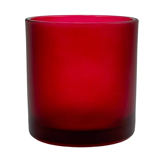 9 oz. Monticiano Frosted Ruby Empty Candle Jar candle vessels for DIY candle-making projects (Box of 12) FREE SHIPPING