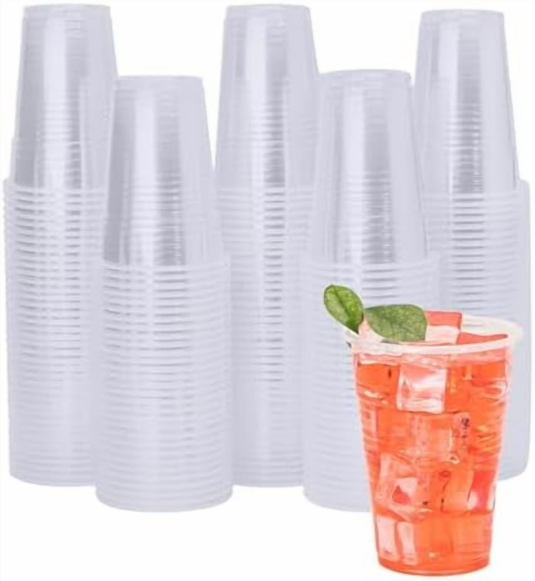 9 oz Plastic Cups, 2000 Pack - Clear Disposable Drinking Water Cups for ...