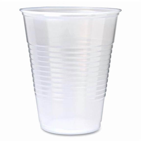 9 oz Ribbed Cold Drink Cups, Translucent