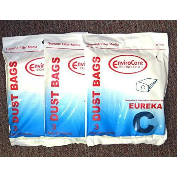 9-pack 52318 Vacuum Bags fit Compatible with Eureka Style C Mighty Mite 3000 & 3100 series model