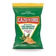 (9 pack) Cazo de Oro Fire-Roasted Hatch Chile Corn Tortilla Chips, 11 oz Bag