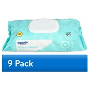 9 pack Equate Aqua Balance Wipes, Unscented, 72 Wipes