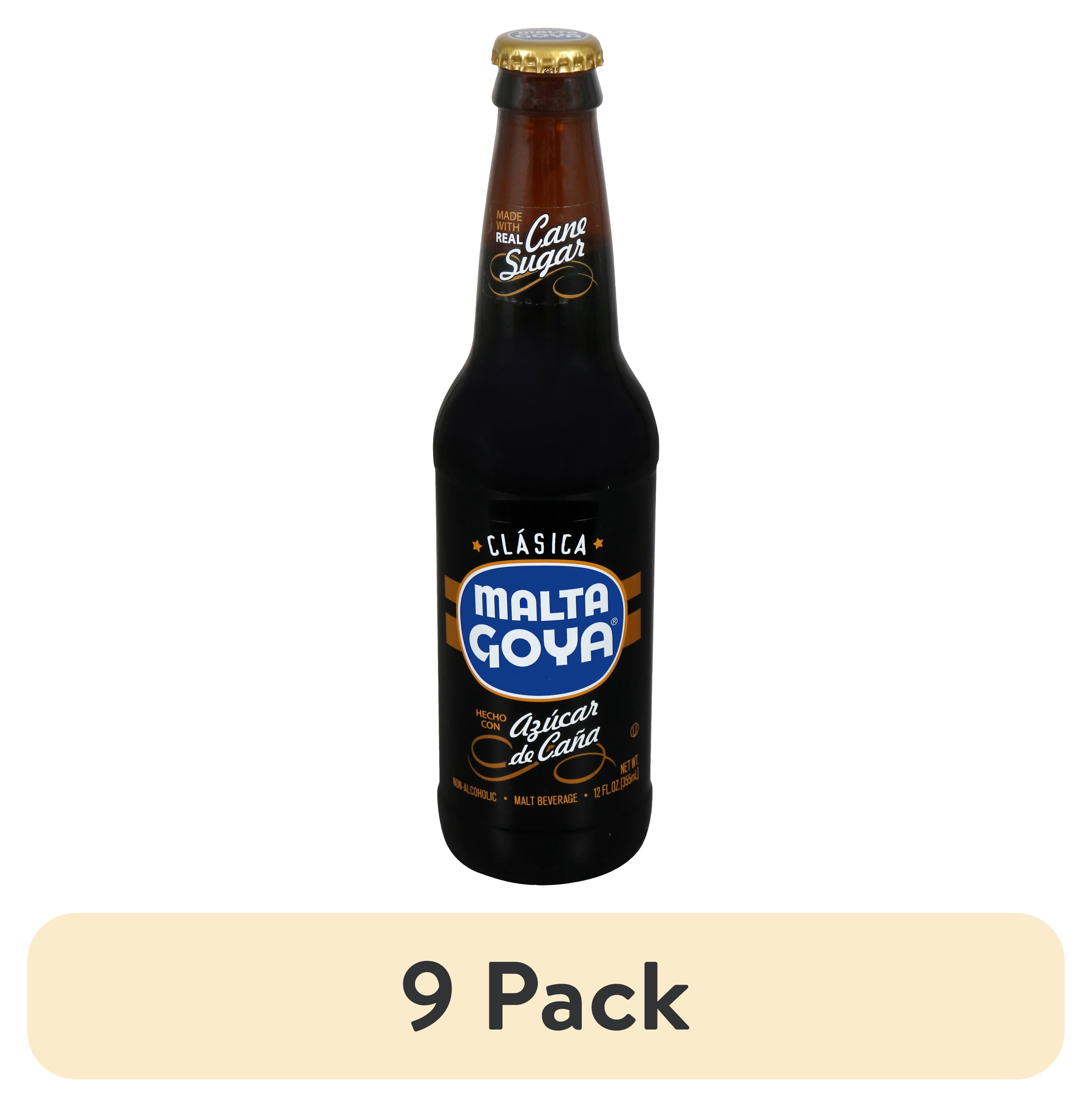 (9 pack) GOYA Malta Clasica With Cane Sugar 12 Fl. Oz